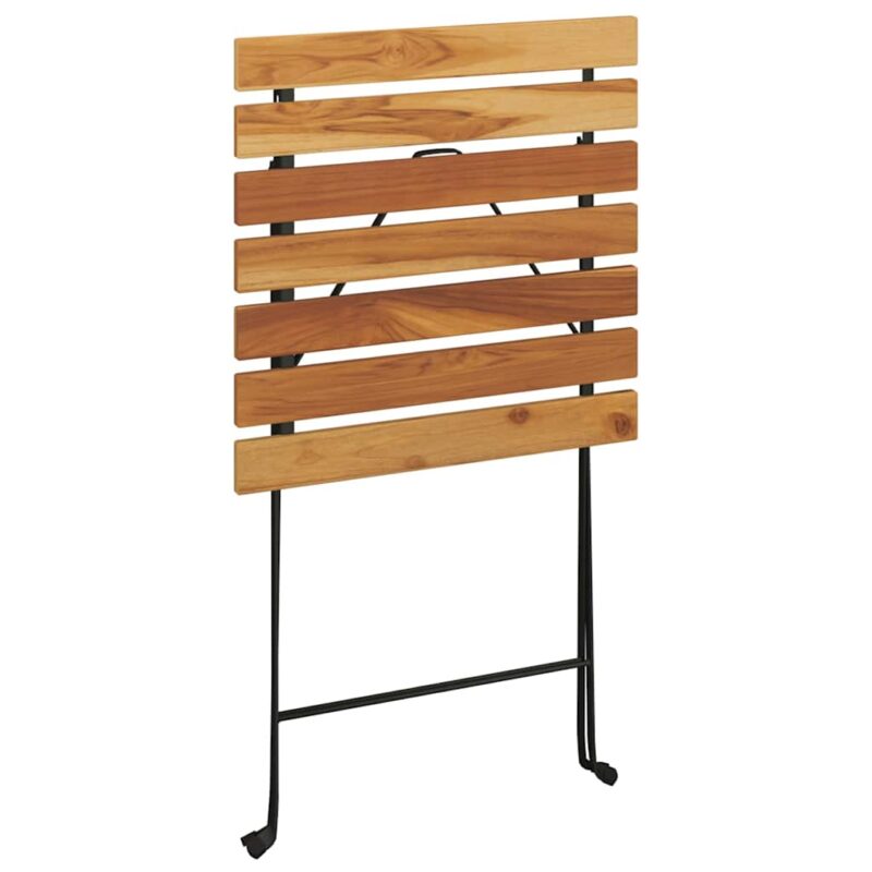 TeakCharm - Foldbart bistrobord i massivt træ og stål