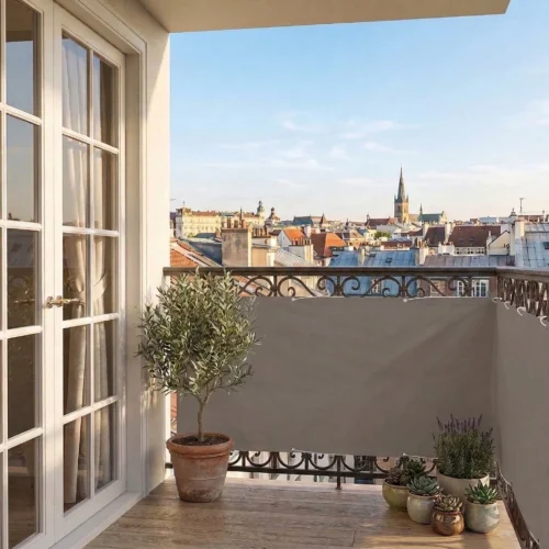 ed2a79e0-dab7-446c-920c-4b905565bc37 Ventra Altanafskærmning - Oxfordstof Gråbrun