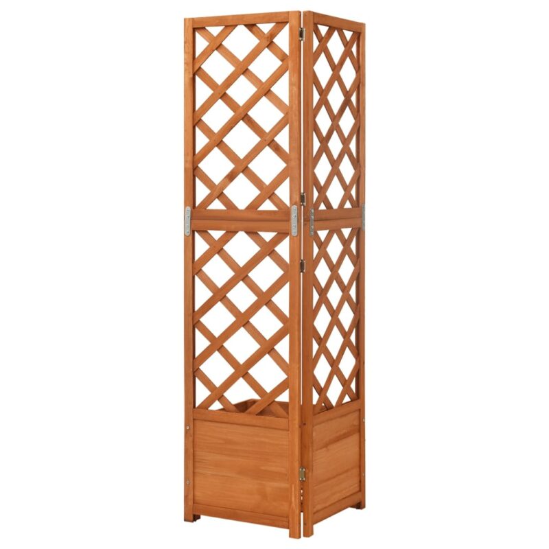 Hjørne Espalier med Plantekasse (brun eller grå)