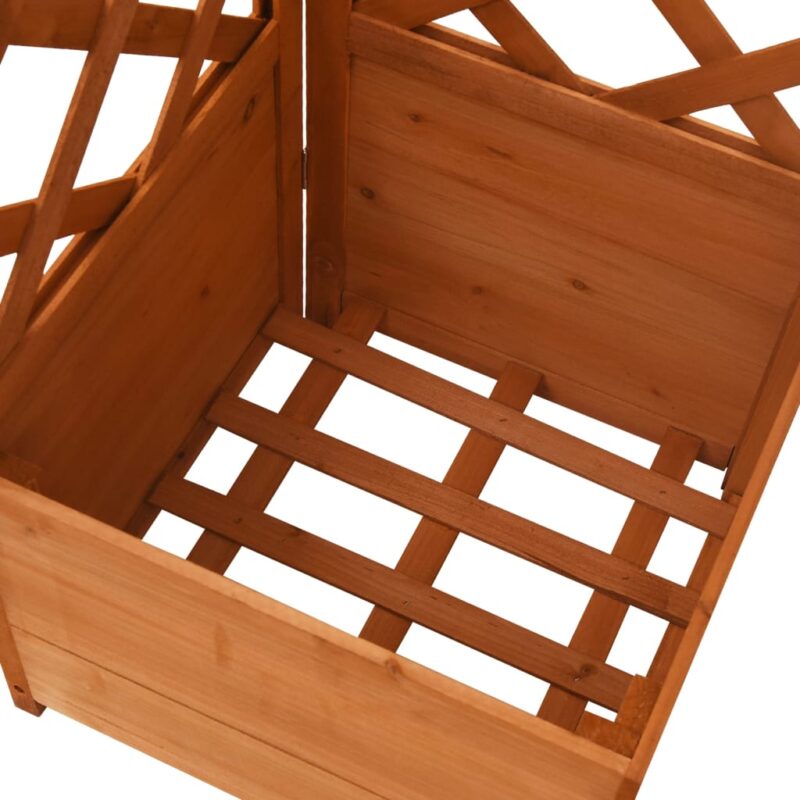 Hjørne Espalier med Plantekasse (brun eller grå)