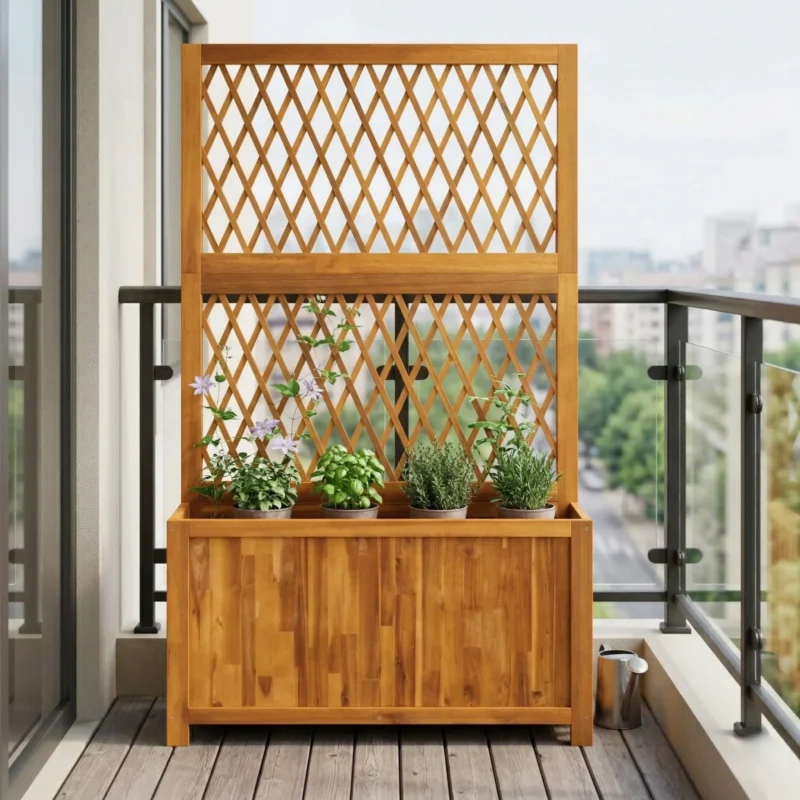 Stor Plantekasse Med Espalier (flere størrelser)